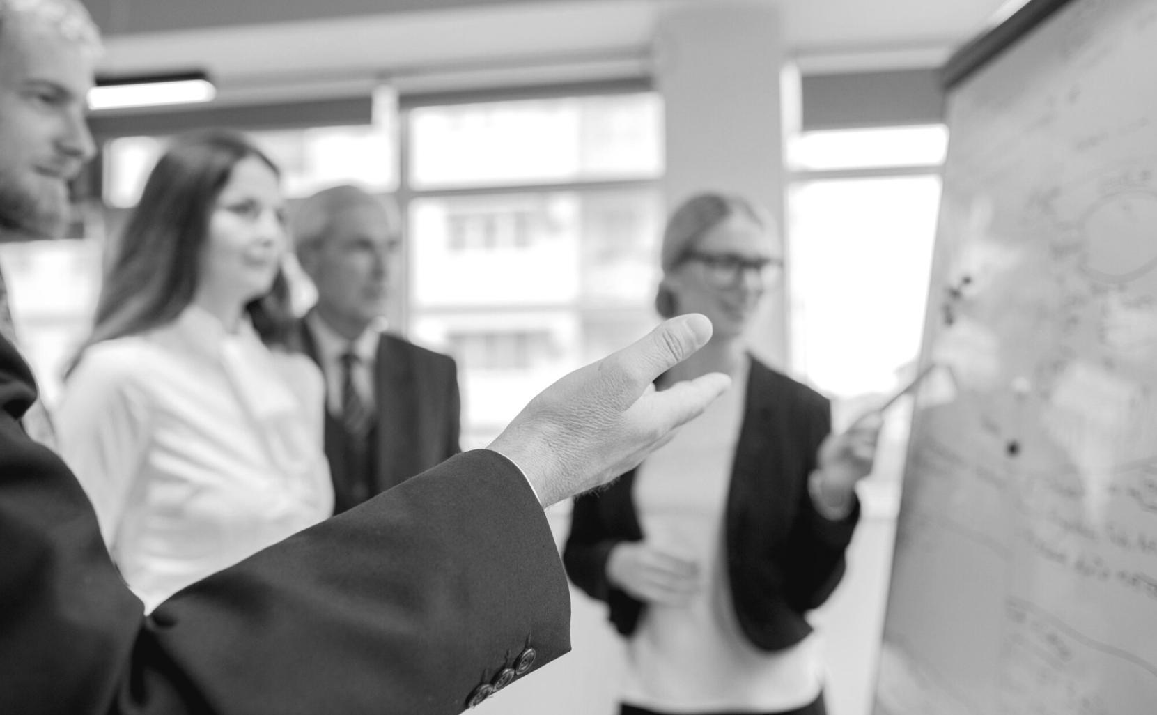 Professionnels en session de formation interactive